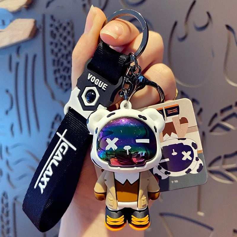 Creative Tide Cool Bear Keychain Cartoon Car Charm
