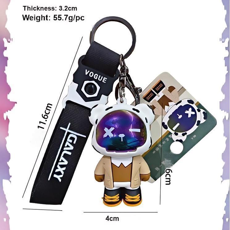 Creative Tide Cool Bear Keychain Cartoon Car Charm