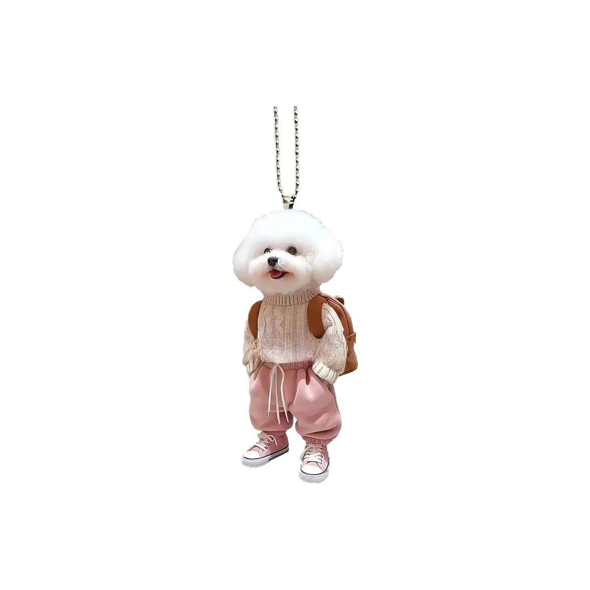2D Creative Cool Backpack Pup Keychain Car Charms