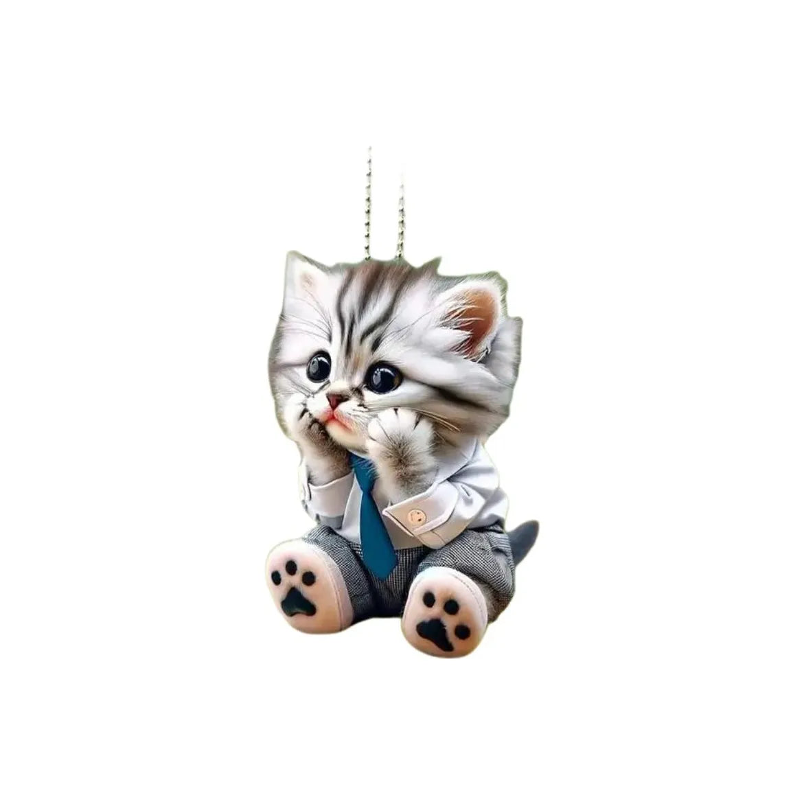2D Creative Cool Backpack Pup Keychain Car Charms