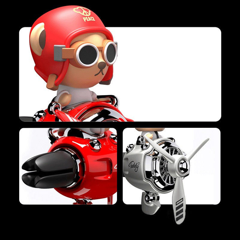 MYSTERYNESTCar Air Vents Airplane Aromatherapy Fighter Jet Rotating Decoration