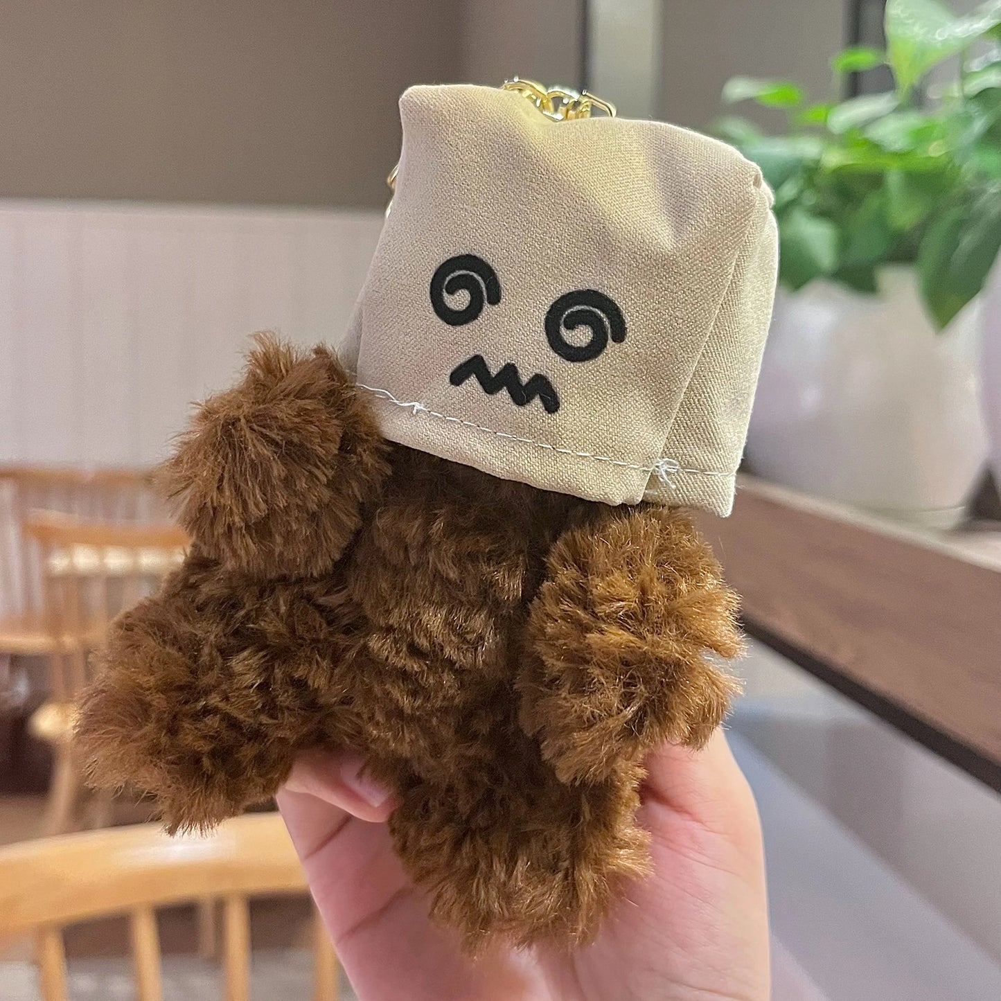 MYSTERYNEST Cute Cartoon Book Bag Backpack Keychain Plush Charm