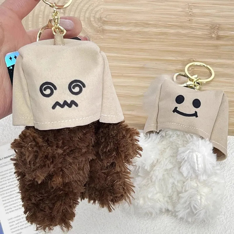 MYSTERYNEST Cute Cartoon Book Bag Backpack Keychain Plush Charm