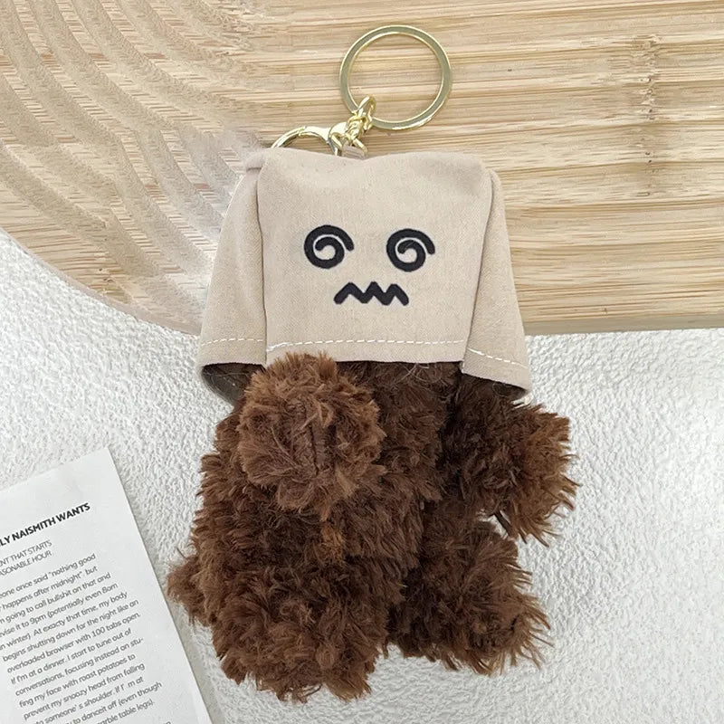 MYSTERYNEST Cute Cartoon Book Bag Backpack Keychain Plush Charm