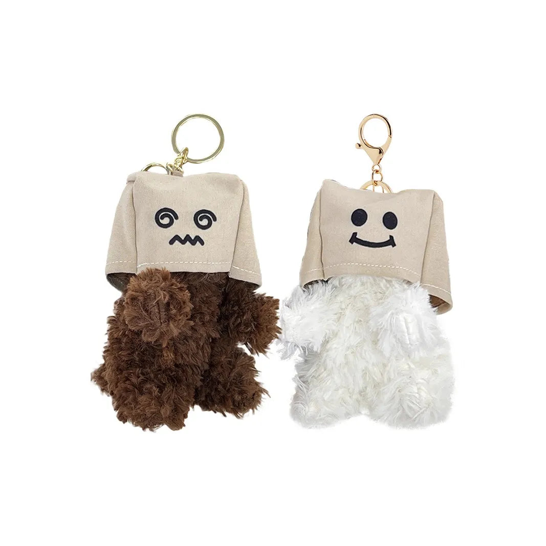 MYSTERYNEST Cute Cartoon Book Bag Backpack Keychain Plush Charm